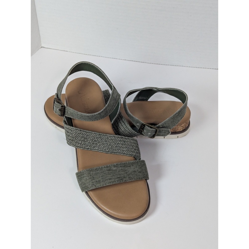 Natural Reflections Topanga Strappy Sandals Olive Color Women's Size 7